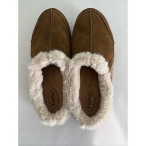 Taos Womens Size 8 Future Brown Suede Shearling Clogs Mules Shoes NEW
